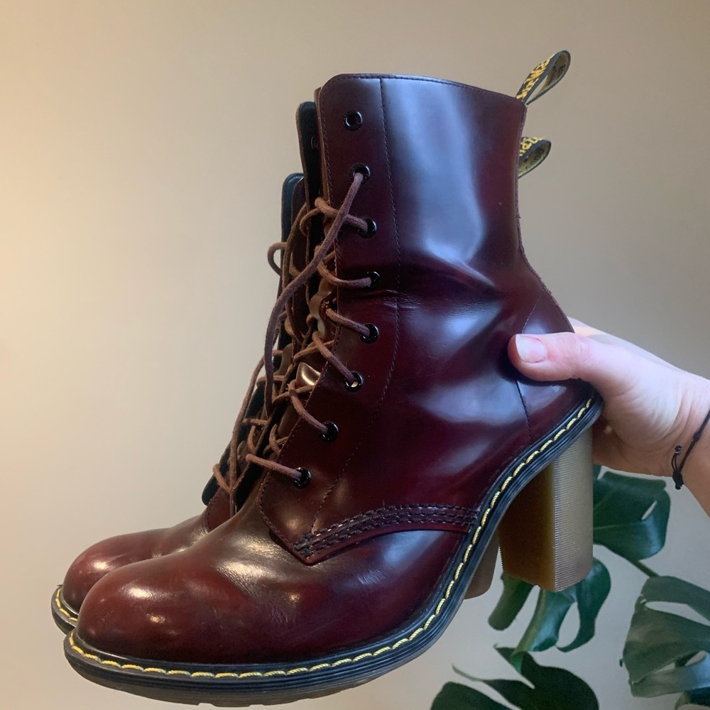Used Dr. Marten Oxblood Sadie 3.5” heels in UK 6/EU 39/US 8